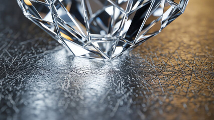 Crystal Dome on Reflective Surface