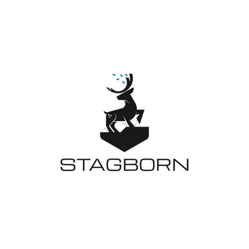 Minimalist Modern Deer Logo Design