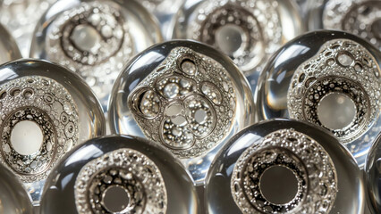 Bubble Filled Glass Orbs