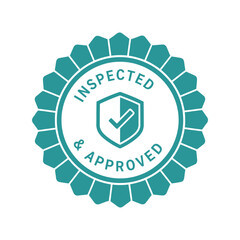 Professional inspected and approved seal badge Vector