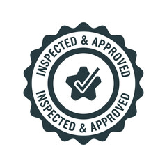 Professional inspected and approved badge seal Vector
