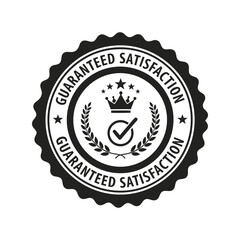 Guaranteed satisfaction badge, quality assurance seal Vector
