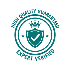 High quality guaranteed expert verified badge Vector