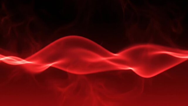Gradient abstract background transitioning between glowing crimson and smoky black featuring slow undulating waves of red energy flowing in a hypnotic seamless loop Gradient, wallpaper, art