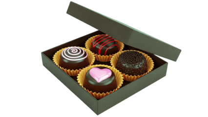 Chocolate Truffles in a Gift Box: Sweet Treats