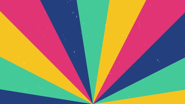 Sunburst retro colorful vibrant radial vintage distressed texture