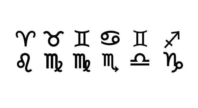 Zodiac signs in a row.