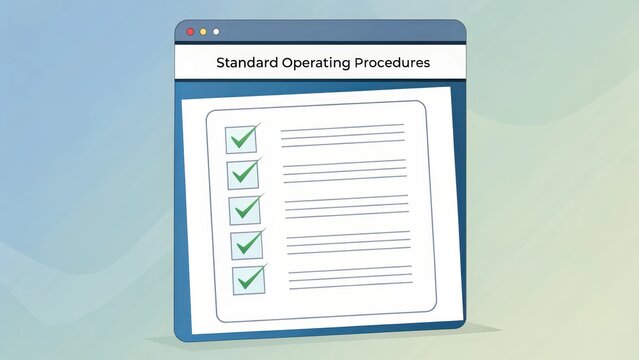 Digital Document Displaying Standard Operating Procedures Checklist