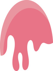 Stylized Melted Circle Design Elemenet