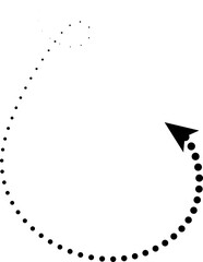 Arrow design with dotted lines