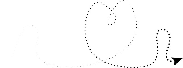 Arrow design with dotted lines