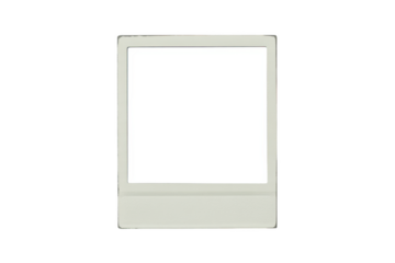 Empty polaroid frame isolated on transparent background
