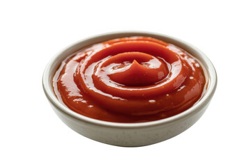 Bowl of ketchup isolated on transparent background