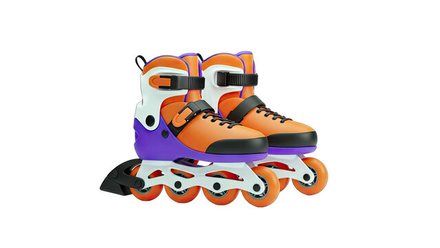 Inline Skates Isolated on White Background