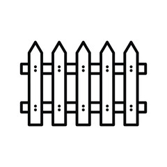 Simple black and white fence icon