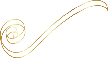 Ribbon gold line decorative, new year, holiday