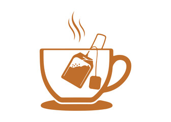 Step-by-step guide to brewing tea, illustrated in a vector style. A clean, flat design for tea, coffee, and other drink packaging. Icons for tea preparation, set against a white background.