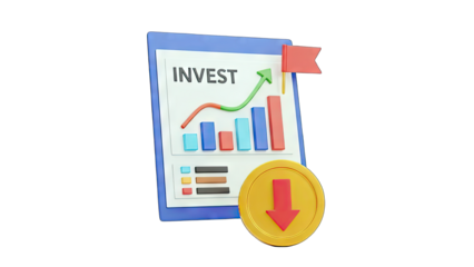 Investment Chart Showing Decline and Loss