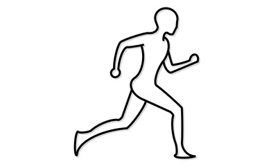 趣味のランニングを表現した人物アイコン