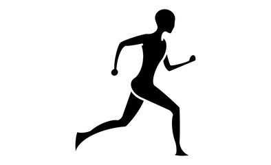 趣味のランニングを表現した人物アイコン