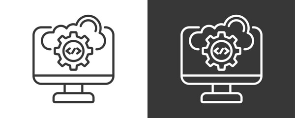Configuration Icon Set Vector Collection Isolated In Black And White