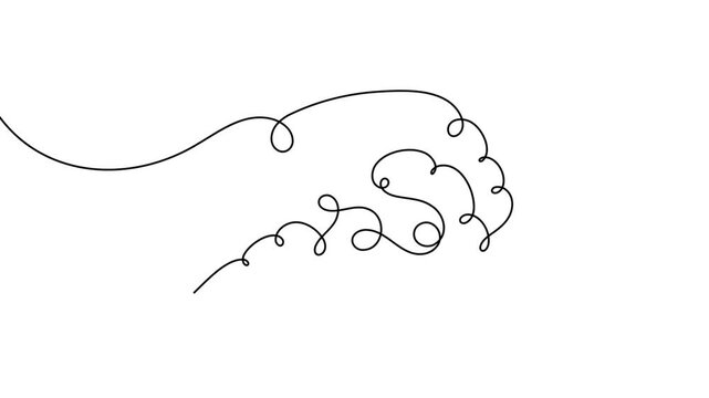Pizza icon continuous one line drawing single art food slice 4k animation video