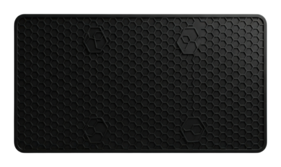 Industrial anti-fatigue mat for workspaces ergonomic design black isolated on transparent background