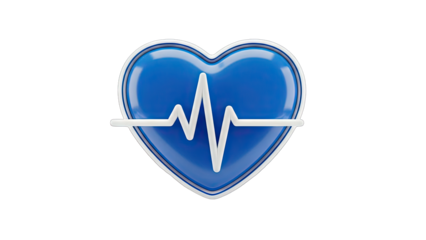 Heart with EKG Line - Medical Concept