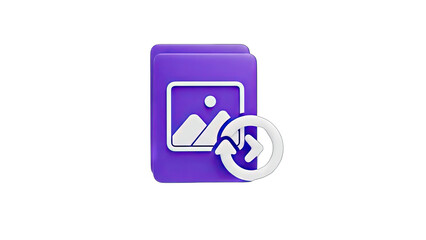 Image Folder with Refresh Icon - Digital Concept