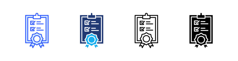 Standard Multiple Style Icon Set Vector 