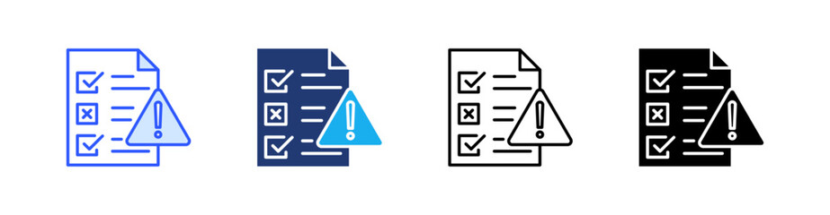 Risk Multiple Style Icon Set Vector 