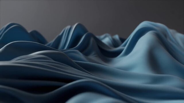Abstract fabric waves moving with zero gravity footage