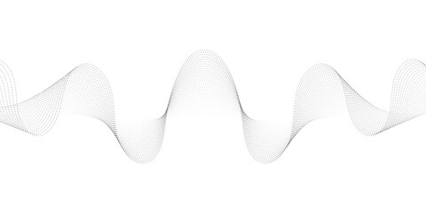 abstract creative dot particle audio sound wave line art.