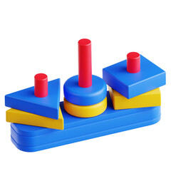 Geometric Sorting 3D Illustration