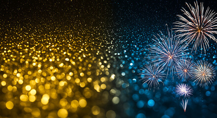 Vibrant fireworks display against dark background