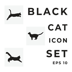 Silhouettes of black cats