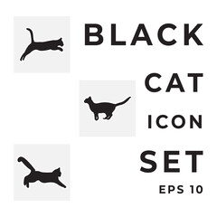 Silhouettes of black cats