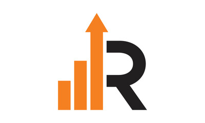 Modern Letter R Finance Logo
