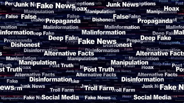FAKE NEWS Seamless Endless Keywords Animation, Background, Loop

