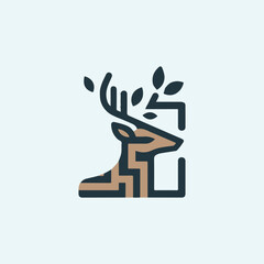 Square Deer Logo