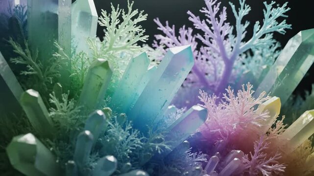 Bright summer sun highlights the green leaf texture and natural pattern of a forest plant in this 3d wallpaper design