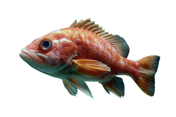Fototapeta premium Red Fish on Black Background