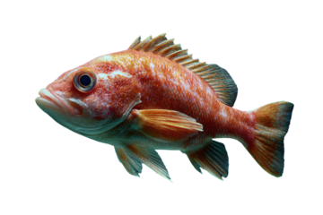Red Fish on Black Background