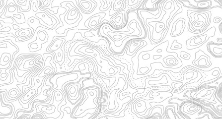 Geography landscape Topo contour map on white background, Topographic contour lines. Seamless pattern with lines Topographic map.