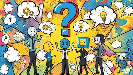 Brainstorming Ideas Teamwork, Problem Solving, Innovation Concept