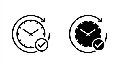 quick time icon set. instan response vector symbol. fast real time service sign. vector illustration on white background