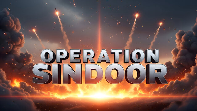 Indian Army operation concept showing powerful missile strike explosion scene representing national defense strength and Republic awareness in India concept for Independence era security theme linked 