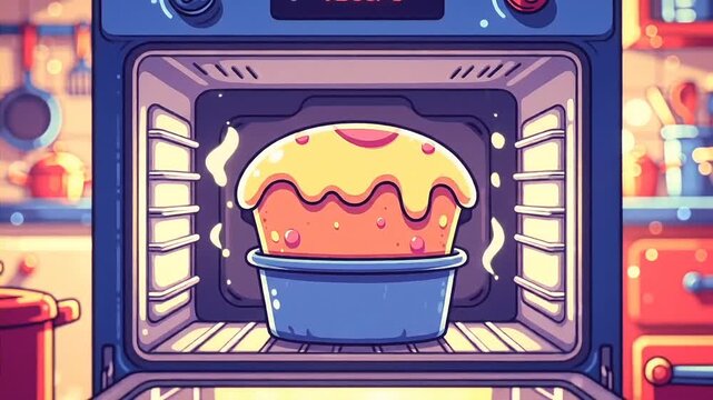 illustration of a burning stove