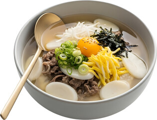Tteokguk Korean Rice Cake Soup : 떡국