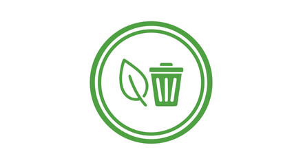 Organic Waste Environmental Sign Vector